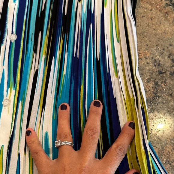 Dress Barn Multicolor Striped Button-Down Shirt - Picture 2 of 5